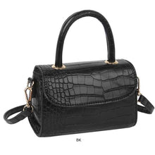 Load image into Gallery viewer, Small Croc Texture Satchel Bag
